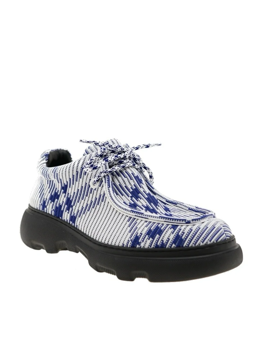 Burberry Men Lace-Up Creeper Shoes Salt Ip Check Size 11 US New